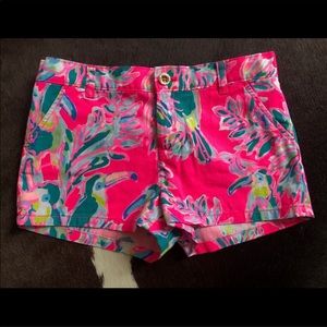 Lilly Pulitzer Girls Hot Pink Toucan Shorts -